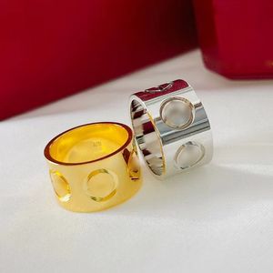 ラブリング 11 MM 18K 色褪せない結婚指輪 高級ブランド公式複製品 カウンターボックス付き カップルリング プレミアムギフト 001