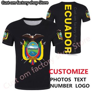 Ekvador tişört ücretsiz özel yapım isim numarası ecu t shirt ulus bayrağı ec İspanyol Cumhuriyeti Ekvador kolej baskısı p o giyim 220620