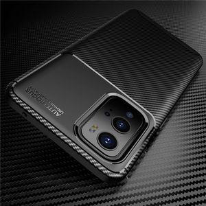 ONEPLUS 9 PRO 8 PRO Durumda Kılıflar Karbon Fiber Arka Kapak Yumuşak TPU OnePlus 8T Nord N10 N100 Funda Kılıfı için Darbeye Silikon Kılıfı