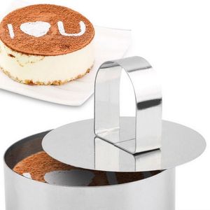 Stampi da forno Stampo per insalata Piatto fai da te Strumenti da forno Stampo per cupcake Dessert Die Mousse Anello Torta Formaggio Strumento Acciaio inossidabileCottura