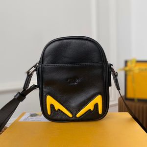 Clássico Mini Little Monster Couro Câmera Bolsas de Ombro Itália Roma Marca Couro Genuíno de Alta Qualidade Moda Mens Crossbody Bag Luxo Designers Bolsa 19 CM