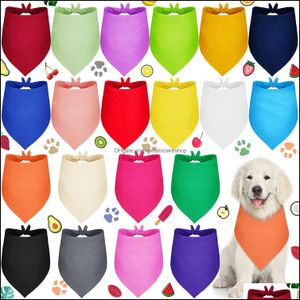 Other Dog Supplies Plain Bandanas Puppy Bandana Diy Heat Transfer Pet Washable Blank For Small Gelatocakeshop Dhikd