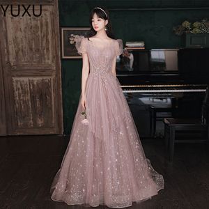 Sparkly Full Sequined Long Ball Gown Evening Dresses Luxury Pink Prom Klänning Formell Party Pageant Gown Special Occasions Dress 2022