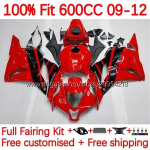 Honda CBR600 için OEM gövdesi CBR 600F5 600 RR CC F5 09-12 gövdeli 146NO.22 CBR-600 CBR600RR 09 10 11 12 CBR 600RR 600CC 2009 2000 2012 2012 2012 Enjeksiyon Fairings Kırmızı Siyah