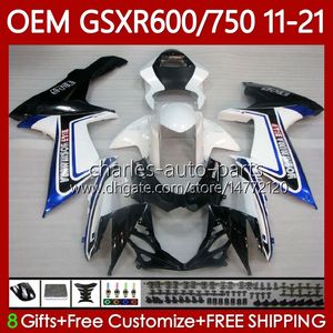 Инъекционные тела для Suzuki GSXR 600 750 CC K11 GSXR-600 600CC 750CC 11-21 121NO.33 GSXR750 GSXR600 белый черный 11 12 13 14 15 16 GSXR-750 2017 2018 2019 2020 2021 обтекатель