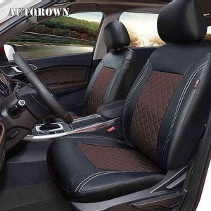 Autorown Pu Leather Auto Car Seat Covers Universal Automobile Covers för Toyota Lada Kia Hyundai Lexus Renault BMW Waterproof H220428