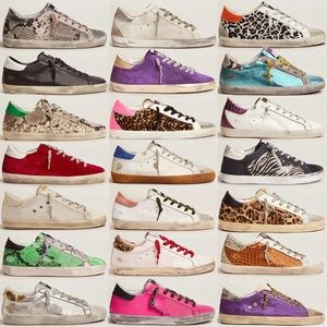 Designer Women Casual Shoe Luxury Star Shoes Lady Red Purple Golden Sequin Skate Shoe Classical White Do-old Dirty Man Sneakers