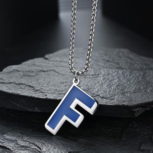 Pendant Necklaces Ins Hip Hop Trendsetter Tuku F Letter NECKLACE PLATED 18K Gold Men's And Women's Trendy Cool Nightclub Street Styl