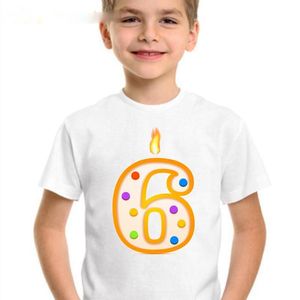 T-shirt Maglietta Ragazza Regalo di compleanno Maglietta del fumetto Ragazze Top Cute Kawaii Abbigliamento per bambini Numero 5 anni Abbigliamento per bambini Camicie per ragazziT-shi