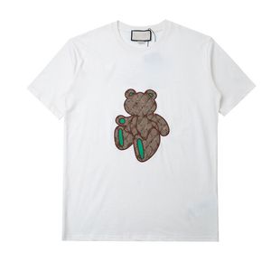 designer T Shirt Mens Fashion Bear T-shirt luksusowe ubranie krótkie rękawie Kobiety punkowy druk litera letnia deskorolka oddychanie swobodne koszulki 100% bawełniane hurtowe s-2xl