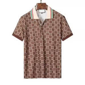 Mew 22 Top Quality Summer S Designer Camicie Uomo Casual Piquet Polo Moda Snake Bee Ricamo Jersey di cotone Polo Uomo Nero Blu Verde Rosso Marrone Magliette