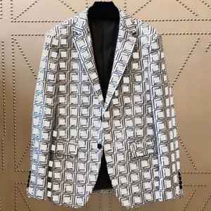 B9023 Herrkostymer Blazer Italien Paris Lyxjacka för män Märke Double F Långärmade jackor Kostym Bröllopsklänning