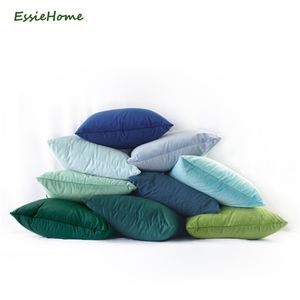 HOME Federa in velluto verde acqua blu navy ambrato Fodera per cuscino in velluto opaco per divano Decorazione domestica 210401