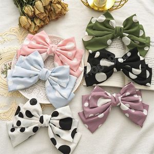 Bowknot Hairpins Hair Accessories Three-Layer Hairgrips Bow Spring Clip Knotted Bows Barrettes Women Elegant Ponytail Holder