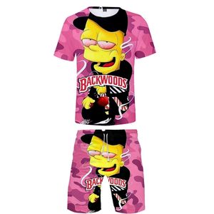 Backwoods Honey Berry 3D swimming t shirt and Shorts Set for Men - Funny Foods Summer Fashion Clothing (220708)