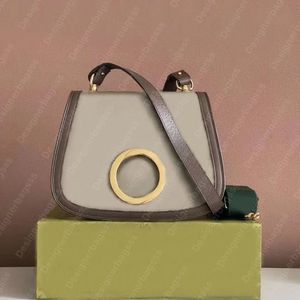 Ophidia handväska Blondie Axelväska Designer dam Crossbody-väskor dam sacoche lyxiga sadelläderväskor 699268 Round Interlocking G chian-väska Magnetisk stängning