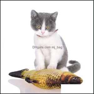 Cat Toys Supplies Pet Home Garden Toy Plush Creative 3D Carp Fish Shape Gift Cute Simation Playing For Gifts Catnip Stuffed Pillow Doll Ys