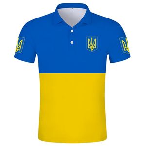 Ukraina Polo Shirt DIY Darmowe niestandardowe nazwisko Numer nazwy Ukr Polo Shirt Nation Flag Ukrainy Kraj Ukrayina Print Po Ubrania 220702