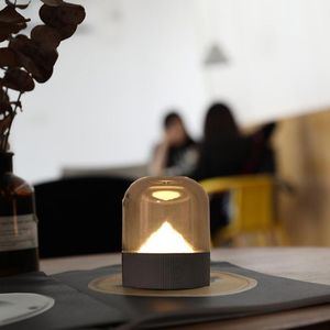 Nachtlichter Vintage-Licht USB wiederaufladbare Glasbirne 2 Farben Dimmbare Atemlampe Desktop mit TimerNacht