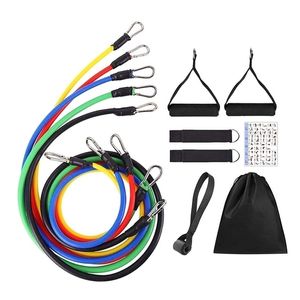 11pcsset LaTex Oporności oporności na trening CrossFit Ćwiczenie jogi rurki ciągnięte gumowe expander elastyczne opaski fitness 2206618