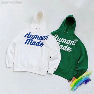 White Green HUMAN MADE Hoodie Men Women High Quality HUMAN MADE Streetwear Pullover