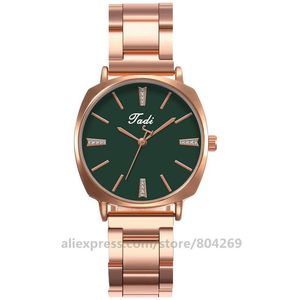 Zegarek zegarek zegarek zegarek ze zegarem Square z kwadratowym zestawem Diamond Fashion Doman Dress WatchWristWatches