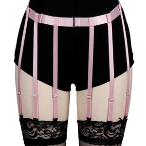 Riemen lichaam harnas kousenband poot roze elastische gothic taille ophanger aanpassen kooi kousen gesp accessoires sexy lingerie plus size maat