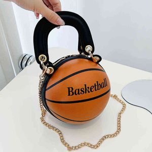 Runda kvinnors väska basket axelväskor för kvinnor avslappnad blixtlåsväska och handväska mode pu läder crossbody väska tote 220608