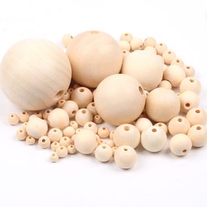 DIY Natural Wood Beads Round Spacer Wooden Pearl Lead-Free Balls Charms DIY For Jewelry Making Handmade Accessories DLH932