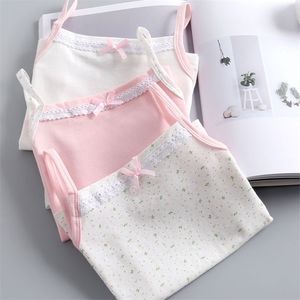 Summer Tank Tops For Girls Cartoon Underwear Young Teens In Lingerie Cotton Sport Top Children Undershirts 3pcslot 220602