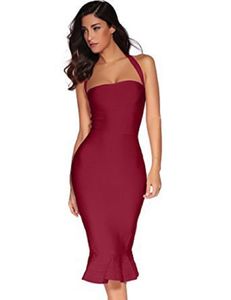 Casual Dresses Bandage Dress Long Vestidos Ruffles Halter Sleeveless Mante Maxi Pink Wine Red Elegant Party Formal Gowns Women Clothescasua