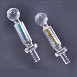 Mini-Glas-Wasserpfeife mit großen 30-mm-Kugel-Bubbler, Dab-Stroh-Öl-Rigs, Hand-Glas-Ölbrenner-Rohre