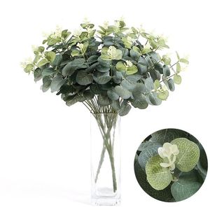 Decorative Flowers & Wreaths 1Bunch Faux Silk Artificial Eucalyptus Leaf For Wedding Party Home Decoration Fake Plants Beautiful Indoor Gift