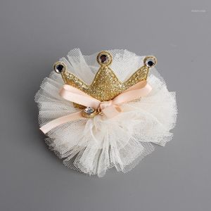 Hårtillbehör barn faller klassisk krona halv pack tyg klipp elasticitet mjukt baby band diadema tiara acessorio de cabelo t