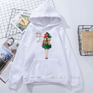 여자 후드 땀 촬영 셔츠 메리 크리스마스 여자 Kawaii Hoodie 스프링 가을 겨울 옷 후드 할로윈 오버 사이즈 캡 후드