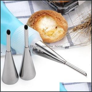 Baking Pastry Tools Bakeware Kitchen Dining Bar Home Garden 3Pcs Cake Pi Decorating Mouth Cream Puffs Nozzles Fancy Dhtvp