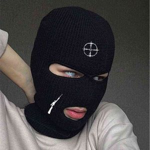 Gorro/caveira tampas rifle balaclava máscara de esqui máscara de lã de lã Térmica Face T220823