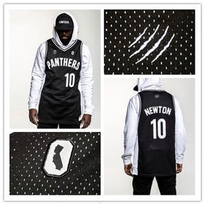 Nc01 basketball Mens Huey newton jersey Stitched College Basketball Jerseys custom made black color size S-5XL