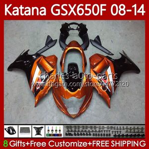 Karosserie für Suzuki Katana GSXF 650 GSX-650F GSX650F GSXF650 2008 2009 2010 2011 12 13 14 120No.111 GSX 650F Orange Schwarz GSXF-650 08 09 10 11 2012 2013 2014 OEM-Verkleidungen