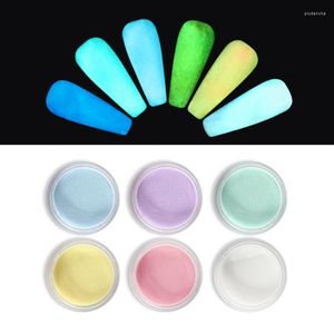 Nail Glitter 10ML Glow In Dark Neon Dipping Powder Phosphor Art Acrylic Pigment Dust For Extension Carving Luminous DIY Accessories Prud22