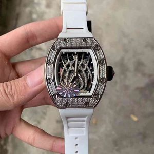 Watch Designer Luxury Wristwatch Richa Milles Business Leisure Diamond Studded Star Spider Men's Automatic Mechanical Watch Atmospheric
