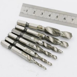 Professionelle Handwerkzeugsätze Hohe 6 teile / satz Gewindebohrer Sechskantschaft HSS Schraube Spiralspitze Gewinde Metrische Stecker Bits M3 M4 M5 M6 M8 M10 ToolsProfess