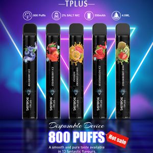 Puf vape bar 800 puflar elektronik sigara tek kullanımlık vapes e-sigaralar 550mAh 11 karışık lezzetler önceden doldurulmuş taşınabilir buhar