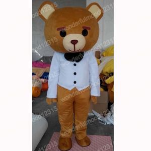 Halloween Brown Bear Mascot Costume Carnival Hallowen gåvor Vuxna Fancy Party Games Outfit Holiday Celebration Cartoon Character Outfits