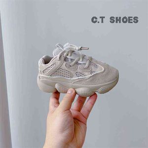Spring children's sports shoes Korean version leather soft soled boys' casual shoes girls' fashion trend daddy shoes