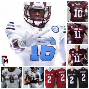 Nik1 Custom Texas Am Aggie Football Jersey College 10 Zach Calzada 25 Cordarrian Richardson 85 Jalen Wydermyer 75 Джейк Мэтьюз 70 Cedric