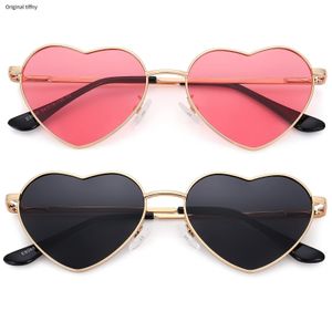 Polarized Sunglasses Metal Heart Shaped Sunglasses Candy Color Gradient Sun Glasses Outdoor Goggles Eyewear Oculos De Sol Y220413