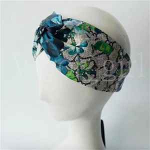 2022 Projektant 100% Jedwab Krzyż Opaska Kobiety Dziewczyna Elastyczne Zespoły Do Włosów Retro Turban Headwraps Prezenty Kwiaty Hummingbird Storczyk Szybki statek