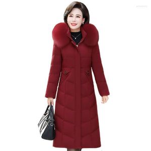 Женский дева парка Паркас X-Long Real Fur Winter Wind Women Women Coats с капюшоном плюс размер 6xl Snow Outwear Белая утиная куртка Parka Guin22