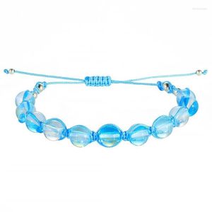 Beaded Strands KELITCH 2022 Clear Crystal Bracelet Solid Color Handmade Fashion Strand Bracelets For Women Gift Jewelry Trum22